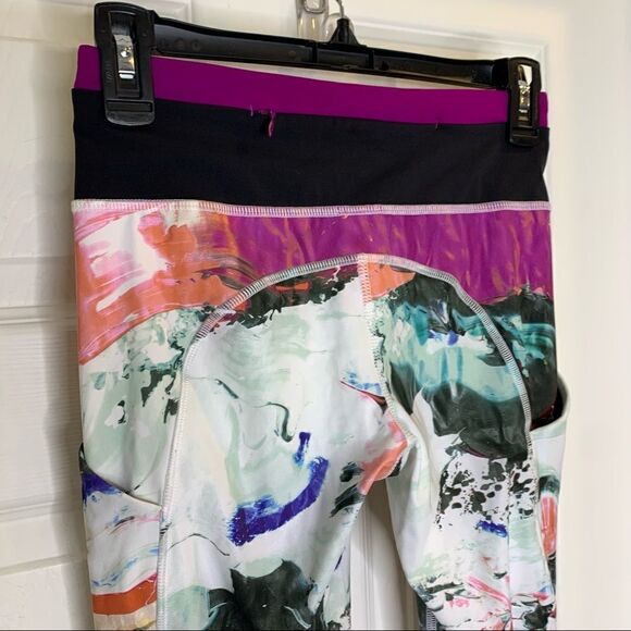 Lululemon Speed Tight III *All Full-On Luxtreme Pigment Wave Multi Plum Size 4 - Picture 5 of 9